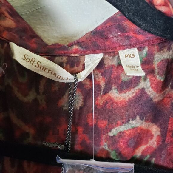 Women's Soft Surroundings Artist abstract Bedouin Duster Maxi Jacket Size PXS - Picture 14 of 16